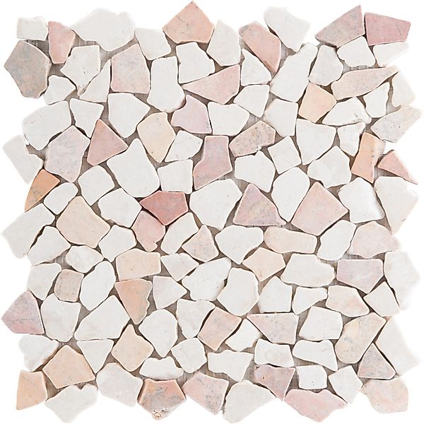 Mosaikmatte Mini Poly Marmor Rosso 28 cm x 28 cm günstig online kaufen