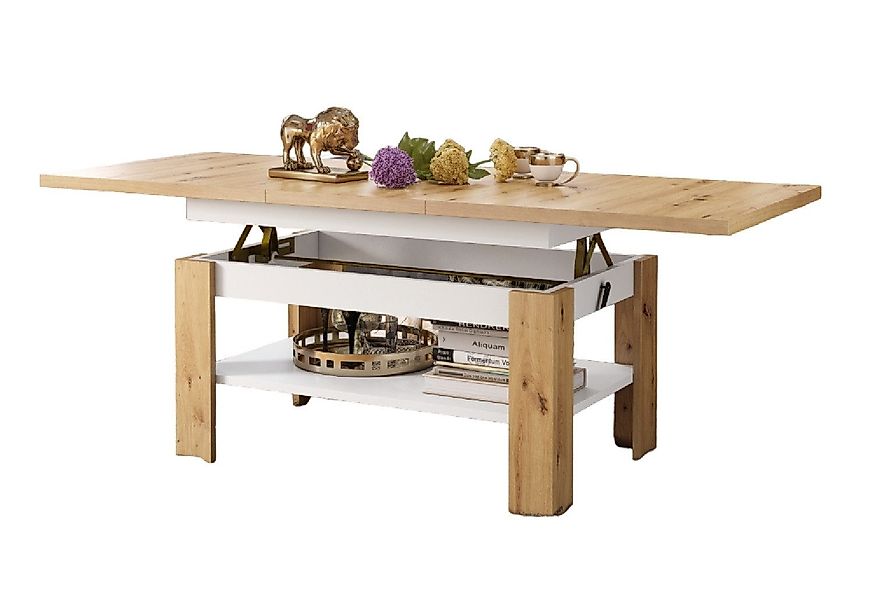 designimpex Couchtisch Design Rio stufenlos höhenverstellbar günstig online kaufen