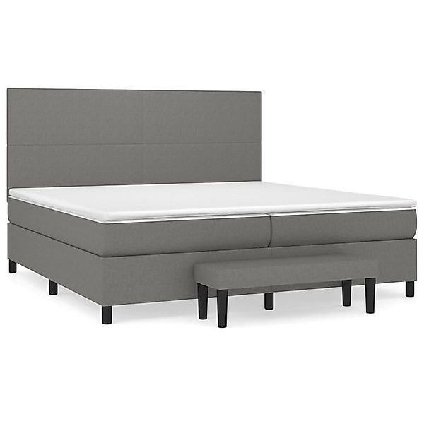 vidaXL Boxspringbett Boxspringbett mit Matratze Dunkelgrau 200x200 cm Stoff günstig online kaufen