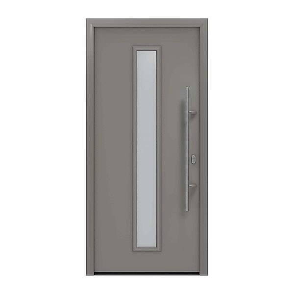 EcoStar Haustür Isopro IP 020S Graualuminium 110 cm x 210 cm DIN R günstig online kaufen