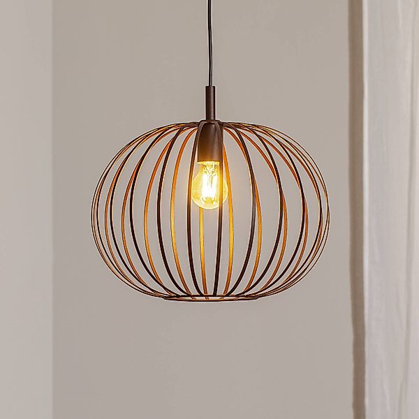 Pendelleuchte Valor, dunkelbraun, Stahl, Ø 40 cm günstig online kaufen