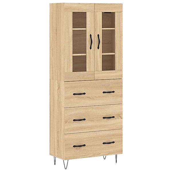 vidaXL Highboard Sonoma-Eiche 69,5x34x180 cm Holzwerkstoff 3198436 günstig online kaufen