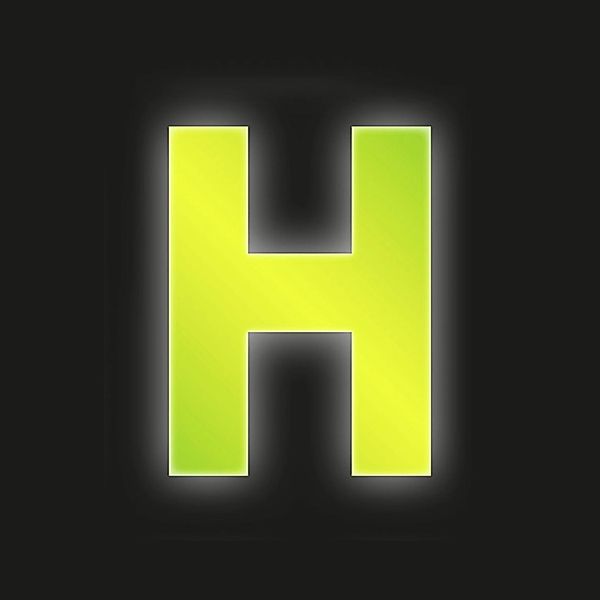 Conacord Klebebuchstabe H Reflektierend 8 cm Gelb günstig online kaufen