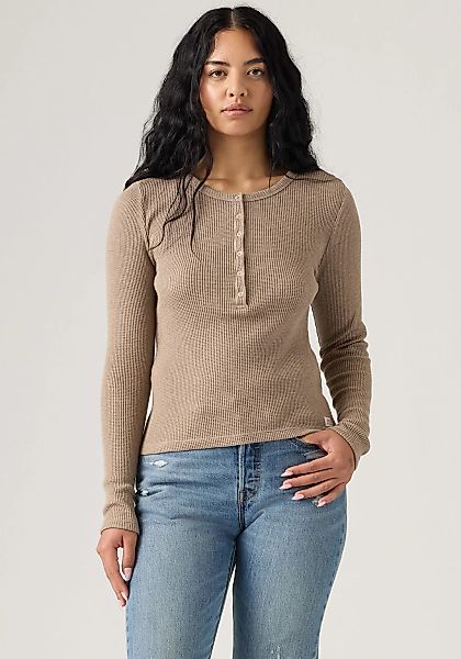 Levis Langarmshirt "DRY GOODS HENLEY", Mit Waffelstruktur- Muster günstig online kaufen