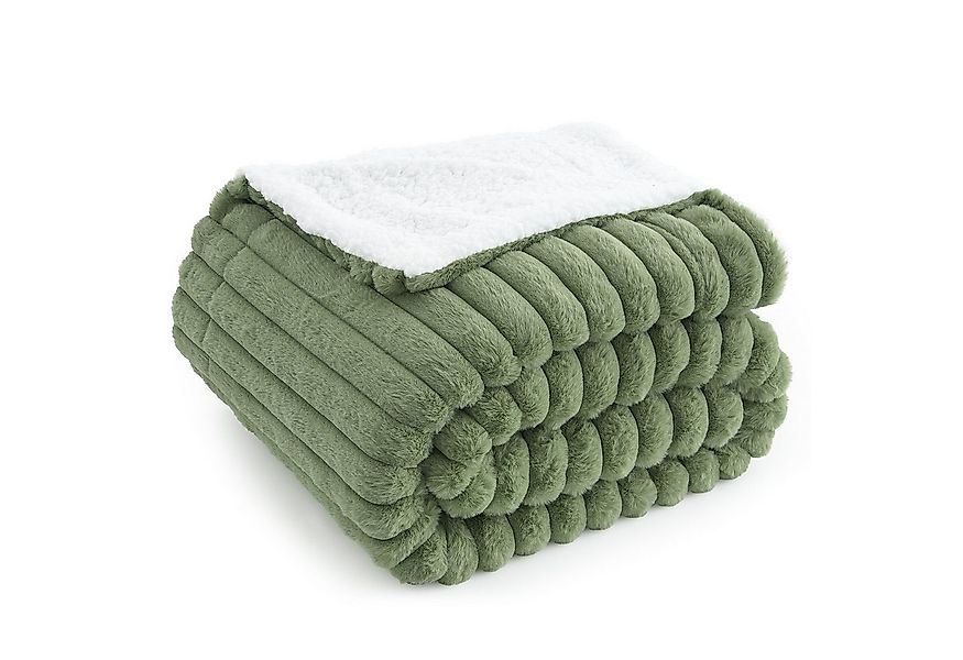 Wohndecke Kuscheldecke 150x200 weiß, Fleecedecke weich, Topfinel, dicke Dec günstig online kaufen
