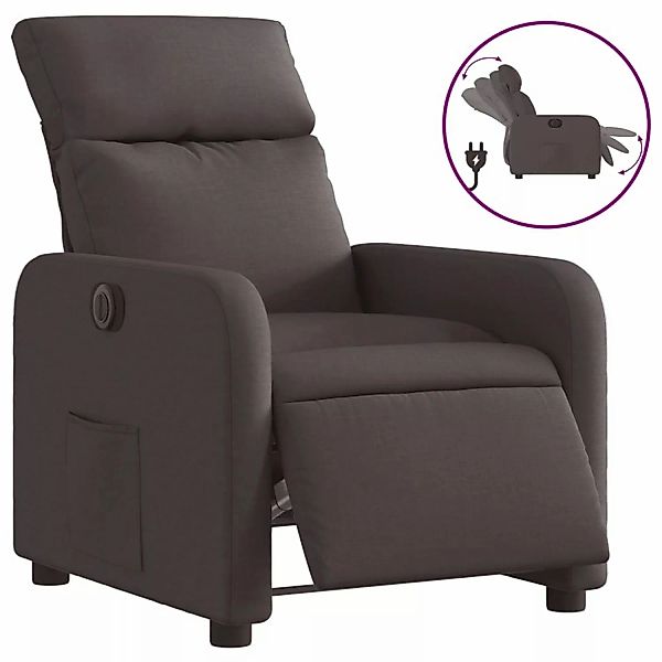 vidaXL Sessel Relaxsessel Elektrisch Dunkelbraun Stoff günstig online kaufen