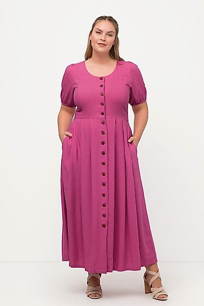 Ulla Popken Dirndl Landhauskleid Leinenmix Rundhals günstig online kaufen