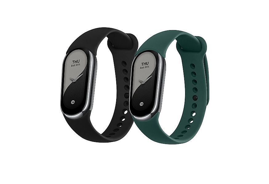 kwmobile Uhrenarmband 2x Sportarmband für Xiaomi Mi Band 10 / Mi Band 9 / 8 günstig online kaufen