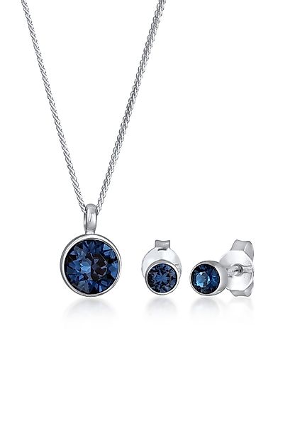 Elli Schmuckset Kette Stecker Glas Kristalle günstig online kaufen