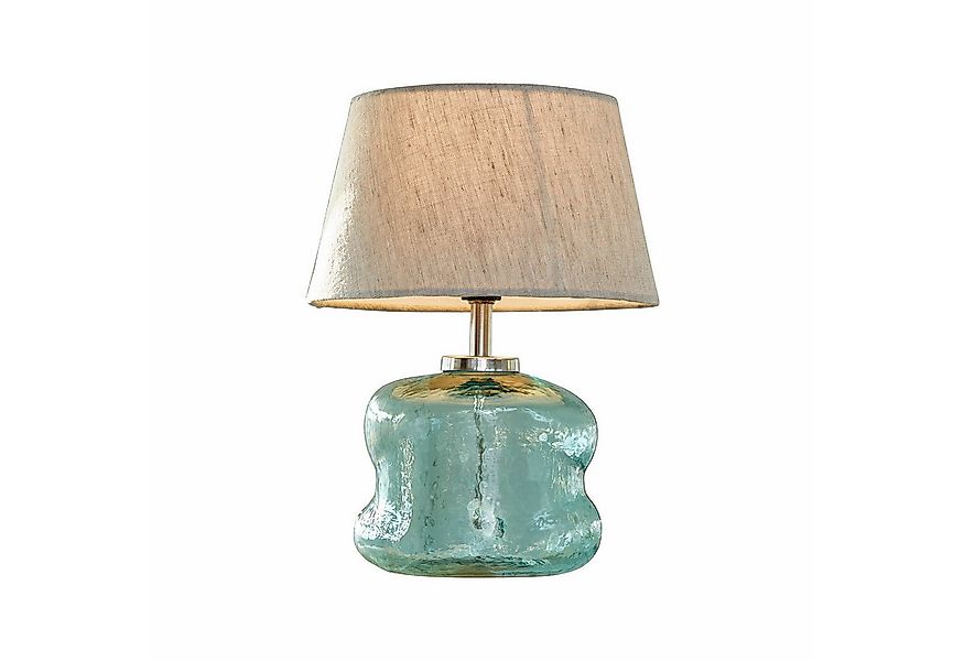 Mirabeau Tischleuchte Tischlampe Rufino blau/beige günstig online kaufen