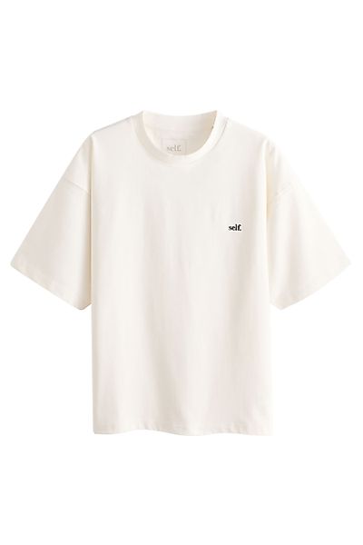 self T-Shirt Schweres Rundhals-T-Shirt mit Grafik günstig online kaufen