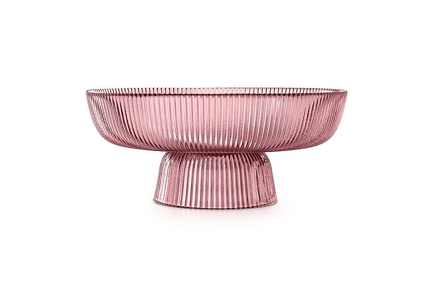 Navaris Aufbewahrungskorb Frucht Schüssel aus Glas rote Glasschüssel für Fr günstig online kaufen