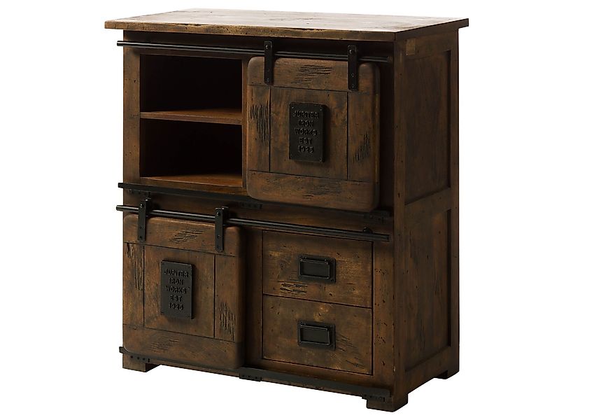 Massivmoebel24 Highboard (Highboard Mango 90x45x100 braun günstig online kaufen
