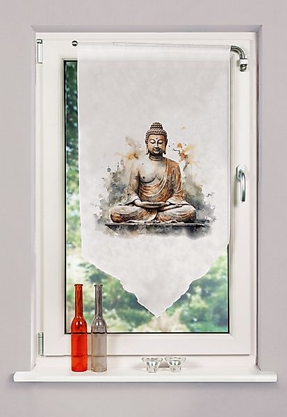 HOME WOHNIDEEN Scheibengardine ZAYRA, Stangendurchzug (1 günstig online kaufen