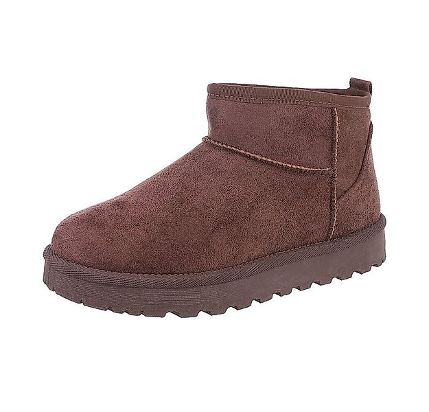 Ital-Design Damen Snowboots Freizeit Snowboots (87451975) Flach Plateaustie günstig online kaufen