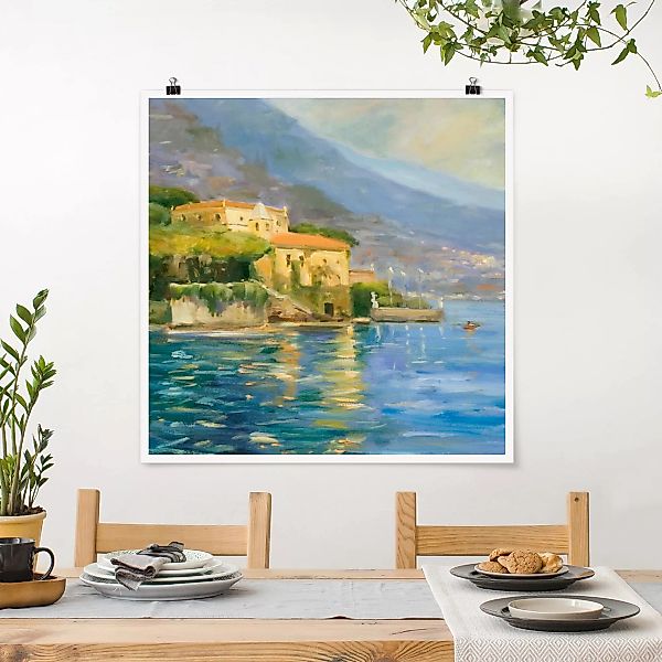 Poster - Quadrat Italienische Landschaft - Meer günstig online kaufen