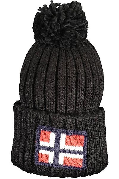 NORWAY 1963 Strickmütze Stilvolle schwarze Herrenmütze mit Bommel und Stick günstig online kaufen