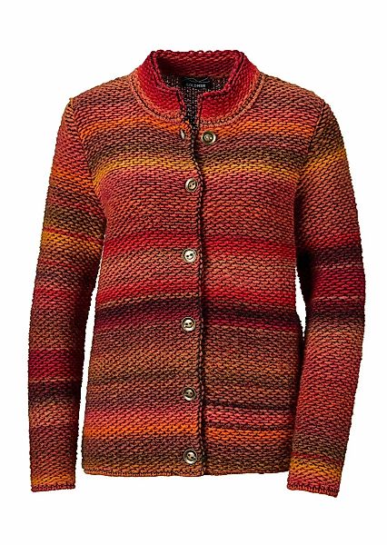 GOLDNER Strickjacke "Kurzgröße Strickjacke mit Multicolor Ringeloptik" günstig online kaufen