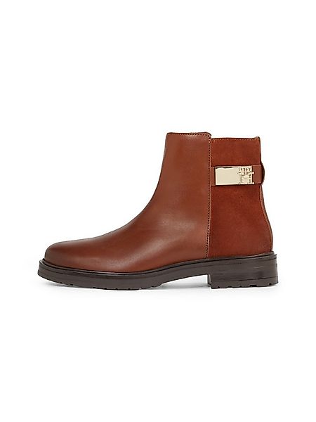 Tommy Hilfiger TH LOGO LEATHER MIX CHELSEA Stiefelette, Blockabsatz, Busine günstig online kaufen