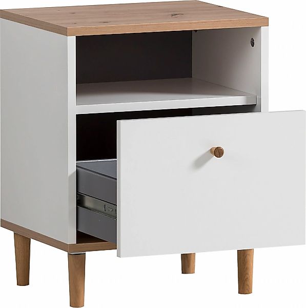 Schildmeyer Nachttisch "Hilda" 1 Schublade und 1 offenes Fach günstig online kaufen