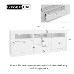 Celya TV-Schrank TV-Schrank 160x35x60cm mit LED, günstig online kaufen