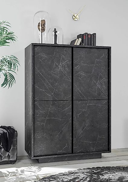 Home affaire Highboard "Carrara" grifflos günstig online kaufen