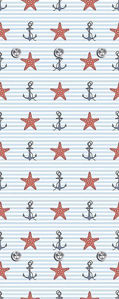queence Garderobenleiste "Ocean, Meer", mit 6 Haken, 50 x 120 cm günstig online kaufen