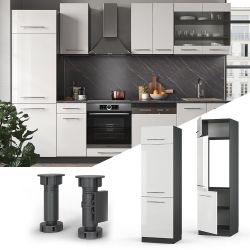 Vicco Kühlumbauschrank Fame-Line, Weiß Hochglanz/Anthrazit, 60 günstig online kaufen