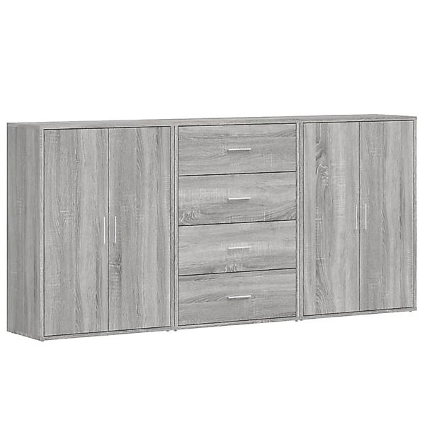 vidaXL Sideboards 3 Stk Grau Sonoma 60x31x84 cm Holzwerkstoff 3276579 günstig online kaufen