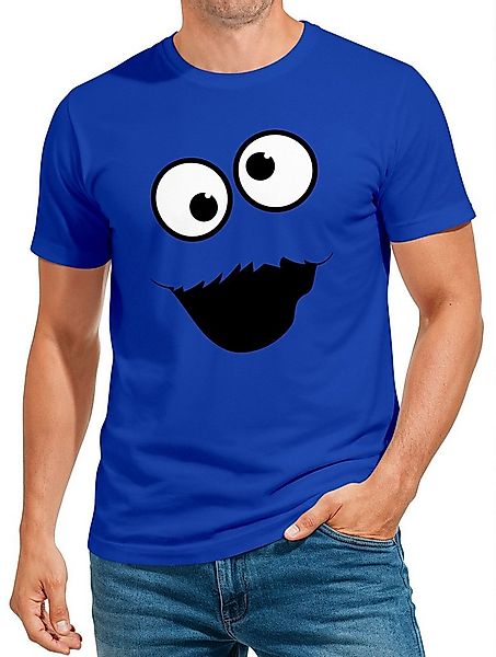 MoonWorks Print-Shirt Herren T-Shirt Fasching Karneval Keksmonster Krümel-U günstig online kaufen