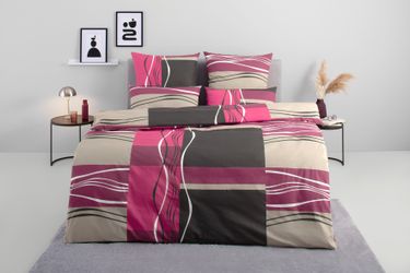 my home Bettwäsche "Kelian" 3 Stk. tlg. in verschiedenen Qualitäten, gemust günstig online kaufen