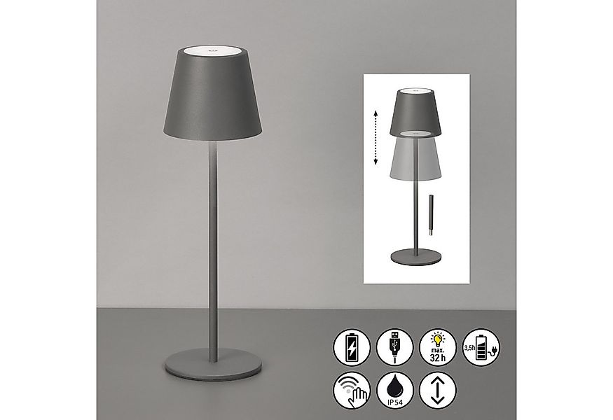 easy! BY FHL Außen-Tischleuchte Viletto, Dimmfunktion, USB-Ladefunktion, LE günstig online kaufen