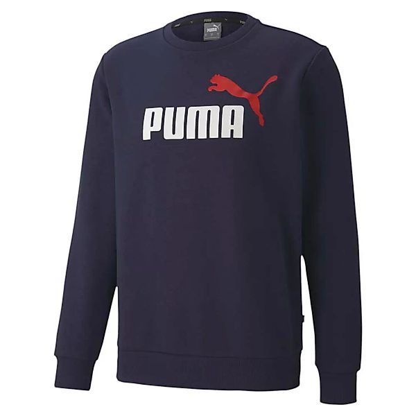 Puma Essentials 2 Colors Crew Big Logo Sweatshirt L Peacoat günstig online kaufen