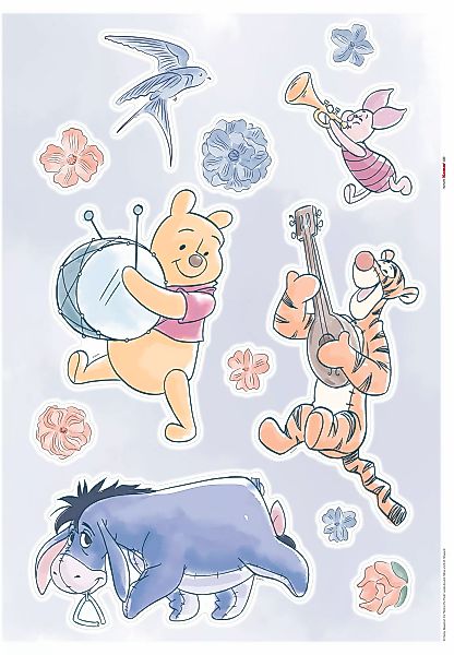 Komar Wandtattoo Winnie the Pooh Flowers & Music Winnie Pooh Winnie the Poo günstig online kaufen