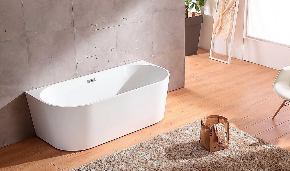 welltime Badewanne Alvor, freistehend, aus hochwertigem Sanitäracryl, mit P günstig online kaufen
