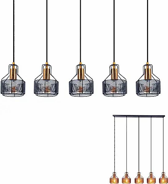 näve LED Pendelleuchte »FORO«, Leuchtmittel E27   ohne Leuchtmittel, schwar günstig online kaufen