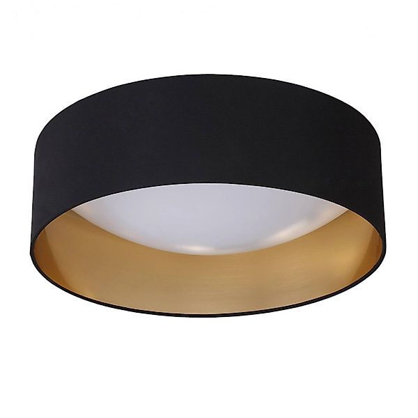 Lindby LED Deckenlampe Coleen 9620640 Modern in Schwarz aus Textil 1-flammi günstig online kaufen