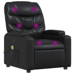 vidaXL Sessel Massagesessel Schwarz Kunstleder (1-St) günstig online kaufen