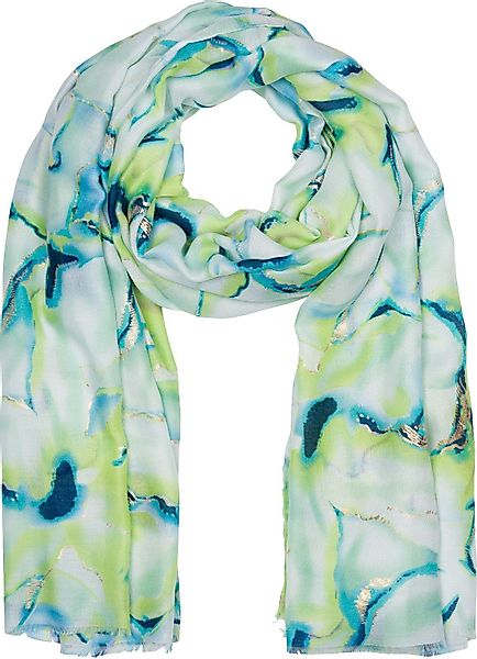 styleBREAKER Modeschal Schal Marmor Muster Metallic günstig online kaufen