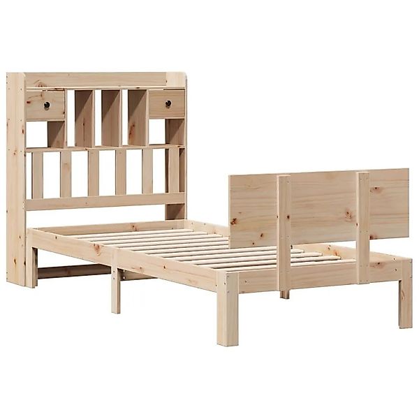 vidaXL Massivholzbett mit Regal ohne Matratze 90x200 cm Kiefer 3322686 günstig online kaufen