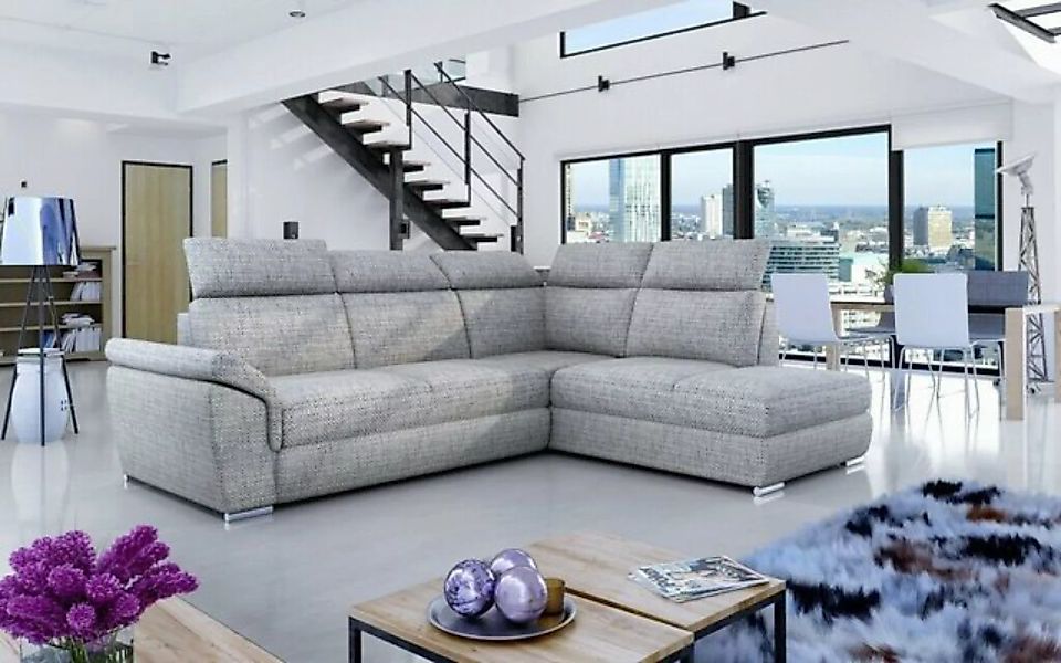 JVmoebel Ecksofa, Stoff Ecksofa L-Form Sofa Couch Design Polster Modern Tex günstig online kaufen