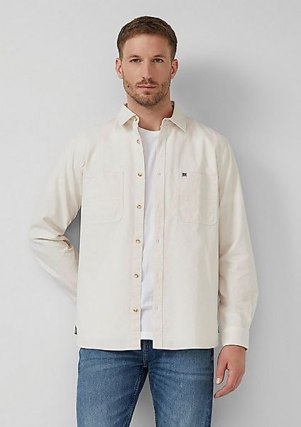 s.Oliver Langarmhemd Hemd Regular Fit: Twillhemd mit Kentkragen und Brustta günstig online kaufen