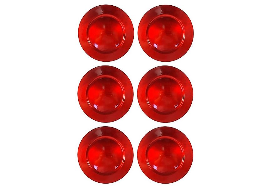 Annastore Platzset 6 x Platzteller aus herrlich schimmerndem Melamin Ø 33 c günstig online kaufen