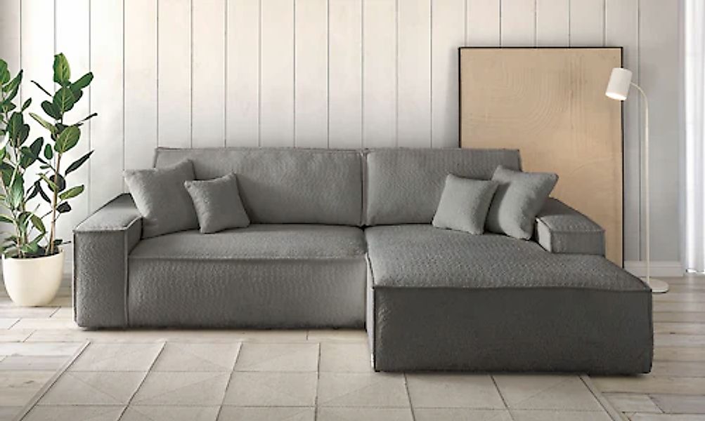 OTTO home Ecksofa »FINNLEY, L-Form 257 cm, Schlafsofa« mit Bettkasten, in B günstig online kaufen