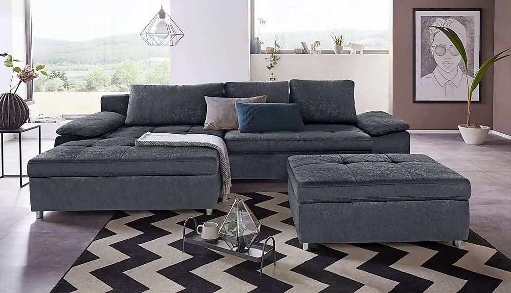 sit&more Ecksofa Labene, wahlweise mit Bettfunktion und Bettkasten, inkl. R günstig online kaufen