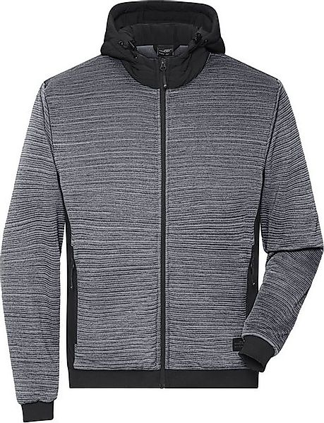 James & Nicholson Fleecejacke Herren Hybrid Strickfleece Jacke günstig online kaufen