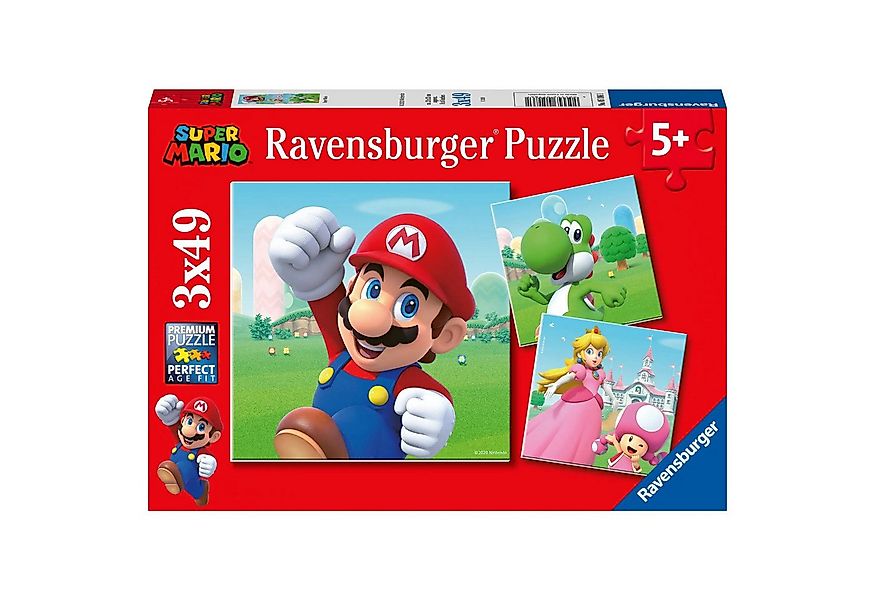 Ravensburger Puzzle Ravensburger Kinderpuzzle 05186 - Super Mario - 3x49 Te günstig online kaufen
