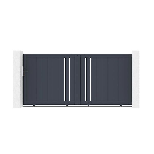 Casanoov Schiebetor Aus Aluminium 3M Giona H 140Cm Grau günstig online kaufen