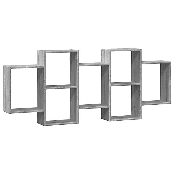 vidaXL Wandregal Grau Sonoma 159x18x65 cm Holzwerkstoff 853214 günstig online kaufen
