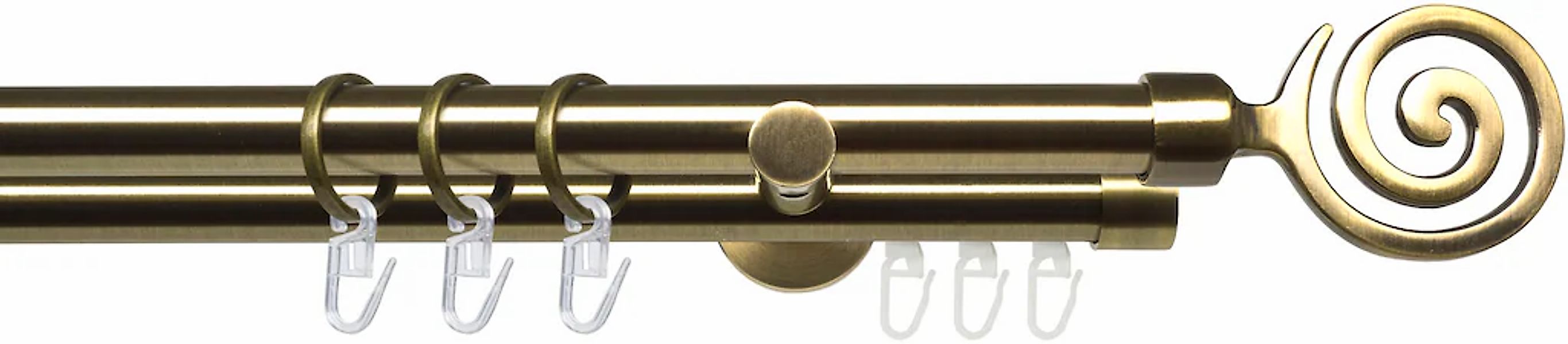 Liedeco Gardinenstange "Stilgarnitur 20 mm Blues Eric" Ø 2 mm 2 läufig-läuf günstig online kaufen